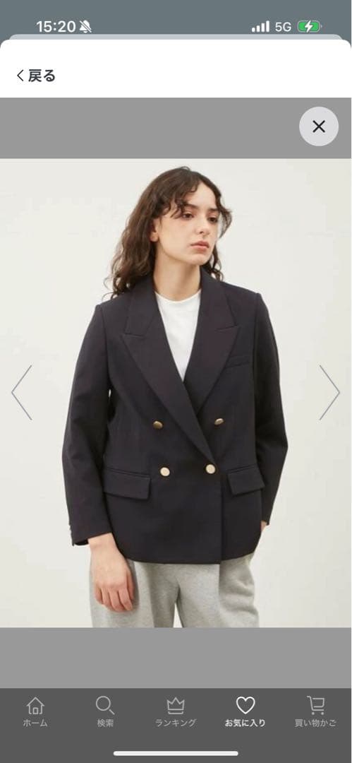 【新品】Mila Owen 金釦ダブルブレストブレザー　DNVY