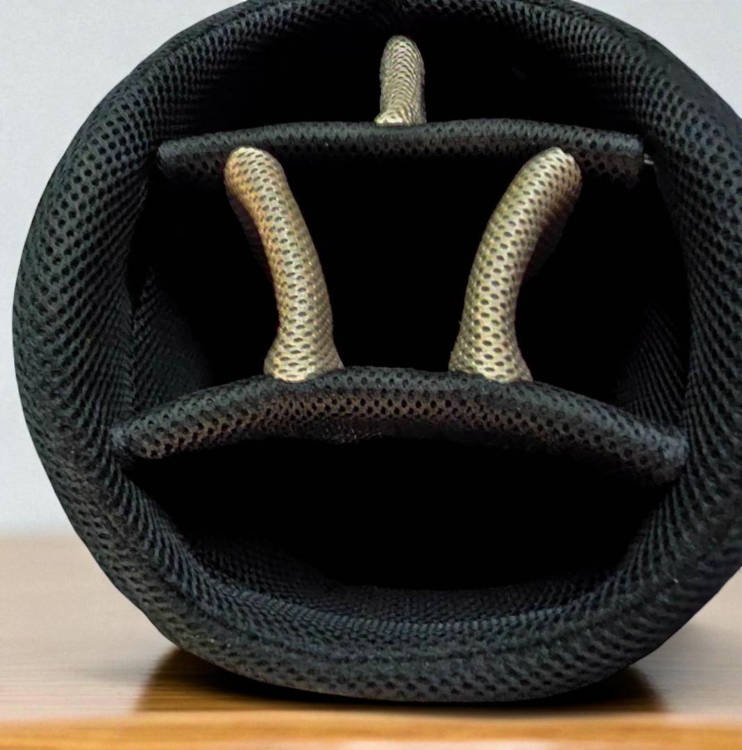 送料無料/美品　kissmark エナメル大型キャディバッグ ホワイト・グリーン