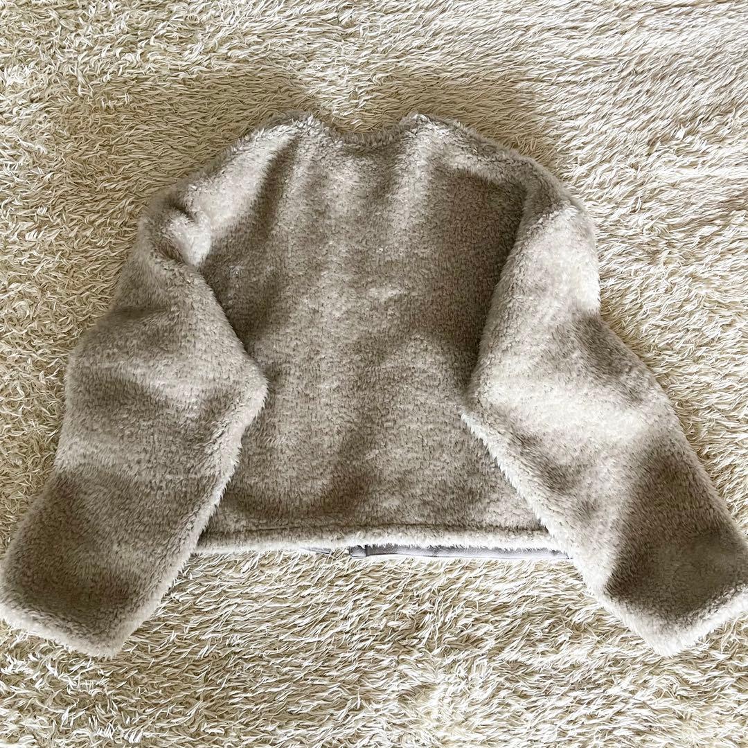 【美品】MACPHEE リバーシブル ボア&スウェットアウター グレー 36