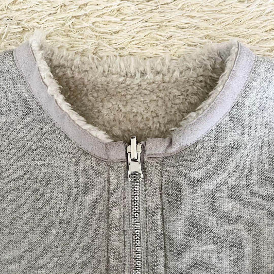 【美品】MACPHEE リバーシブル ボア&スウェットアウター グレー 36