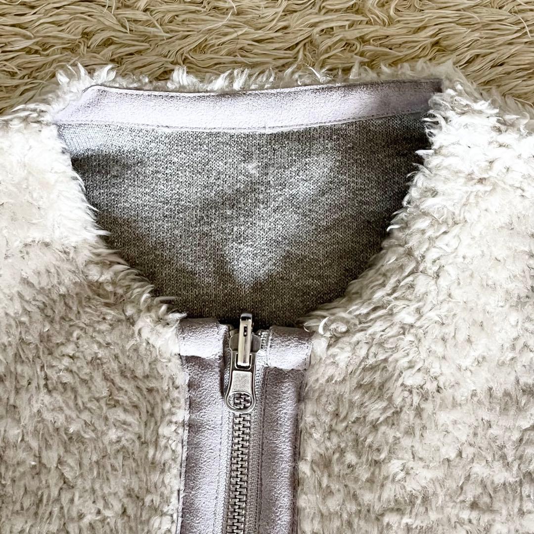 【美品】MACPHEE リバーシブル ボア&スウェットアウター グレー 36