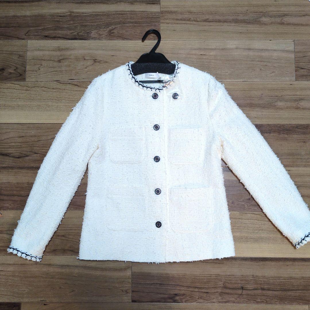 【新品未使用】CARLA Tweed jacket / White カーラ