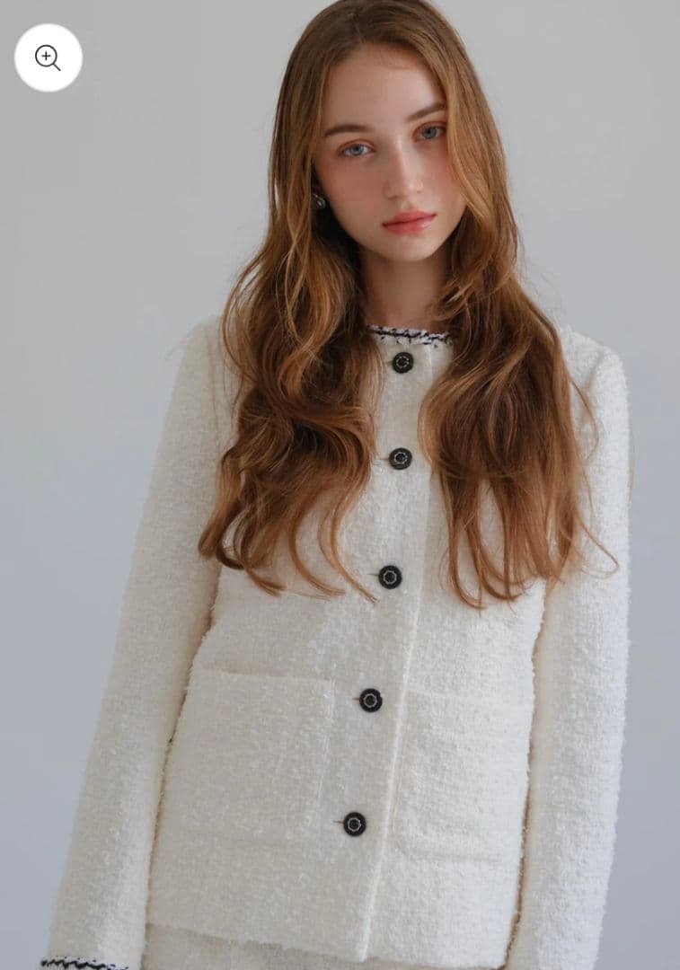 【新品未使用】CARLA Tweed jacket / White カーラ