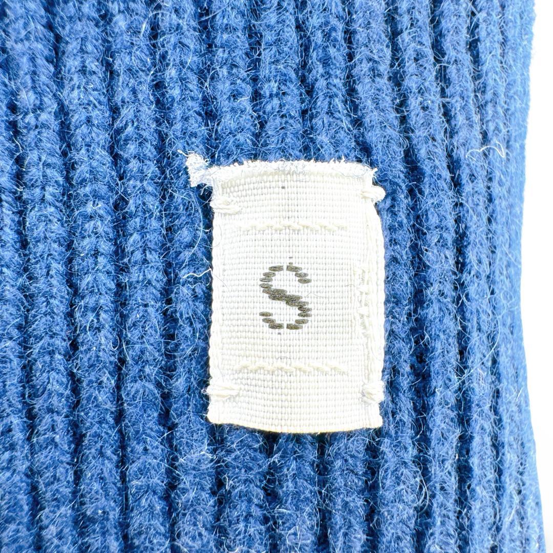 エルメス ホープ カシミヤ100％ ジャガード ニット ミトン　ネイビー　S