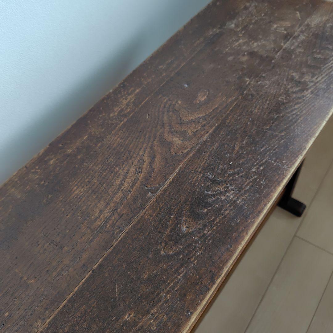 古家具　昔の木製勉強机　昭和レトロ　アンティーク