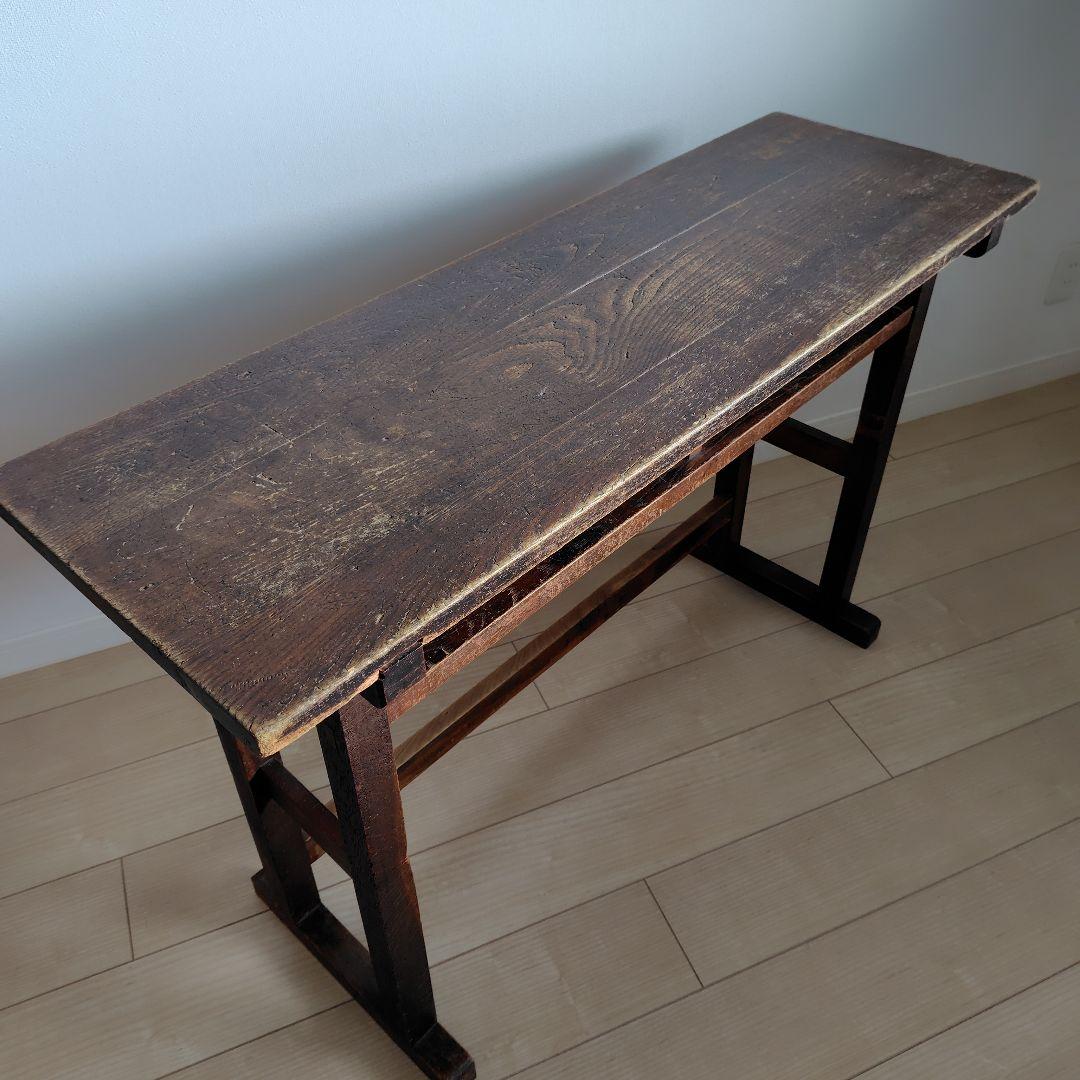 古家具　昔の木製勉強机　昭和レトロ　アンティーク