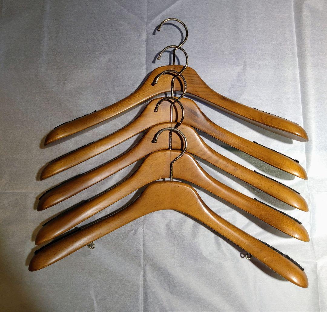 木製衣類ハンガー太（コート/ジャケット用）59本セット