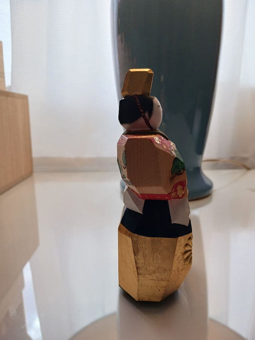 美品。奈良一刀彫　立雛　雛人形かぎろい 髙橋勇二作