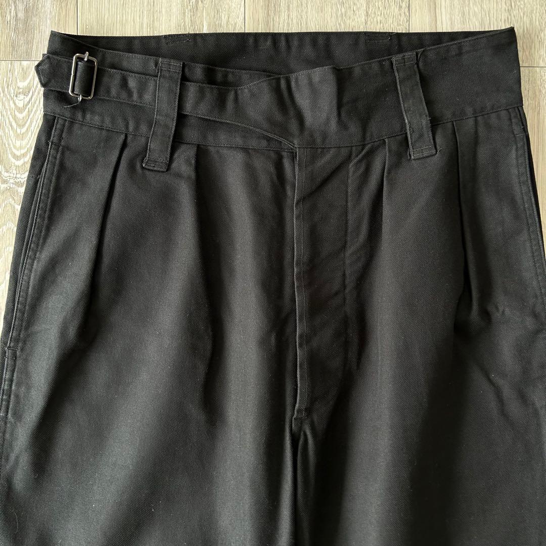 MHL グルカパンツ チノパン ベルテッド ミリタリーパンツ 黒 L タック