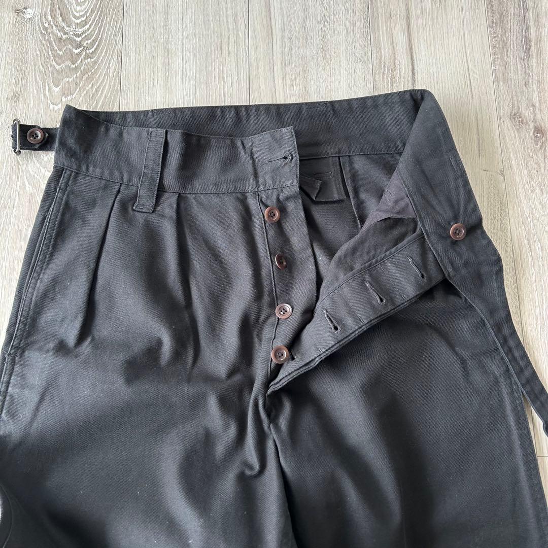 MHL グルカパンツ チノパン ベルテッド ミリタリーパンツ 黒 L タック