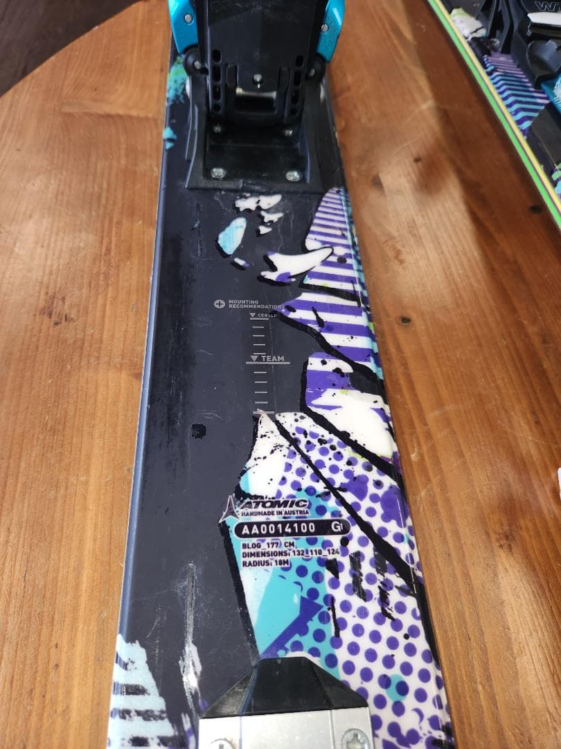 ATOMIC ブログ スキー 板 バインディング付き