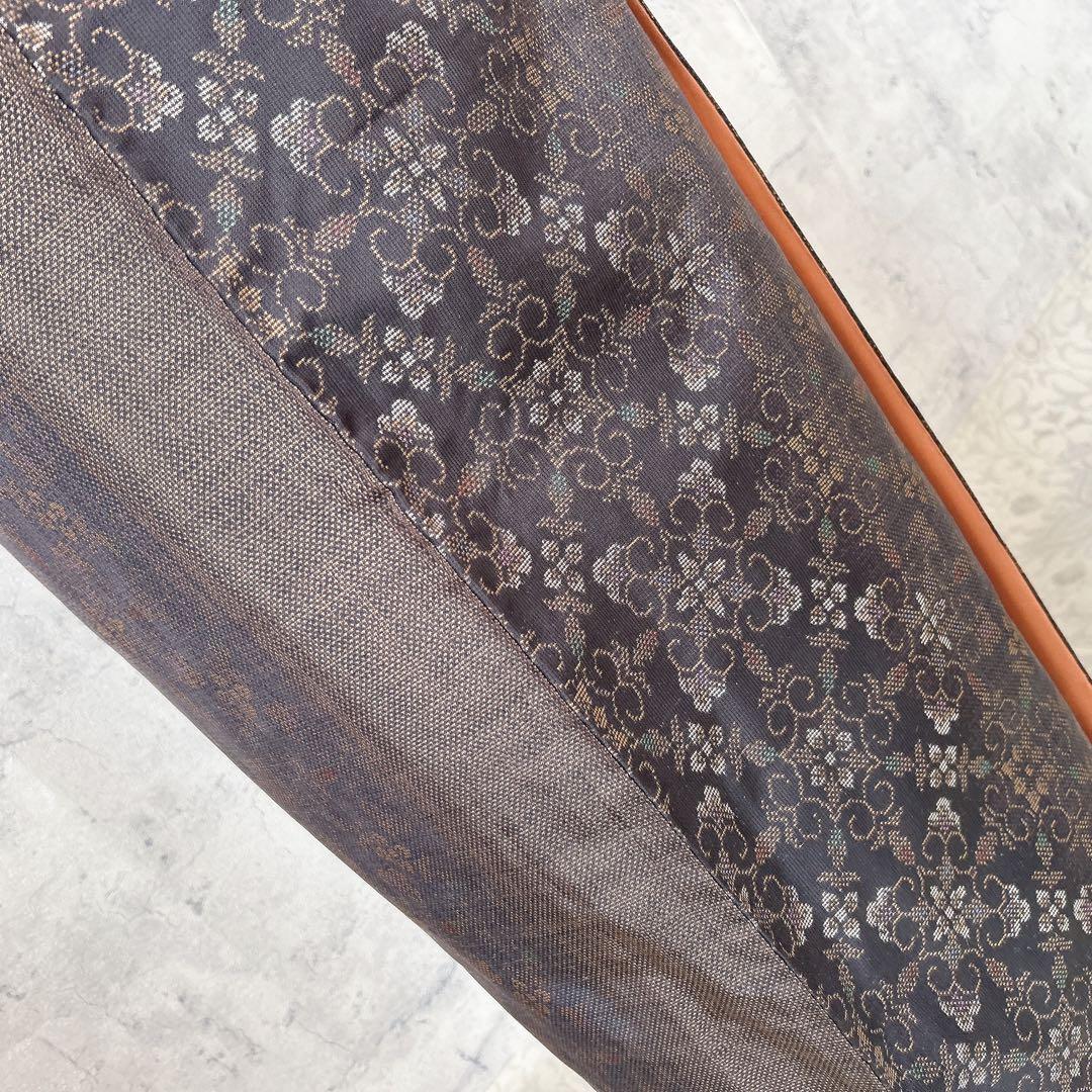 大島紬　小紋　フルセット　着物　正絹　泥染め　パールトーン加工　かっこいい