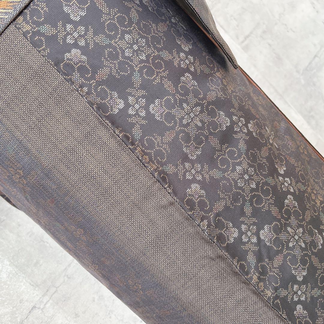 大島紬　小紋　フルセット　着物　正絹　泥染め　パールトーン加工　かっこいい