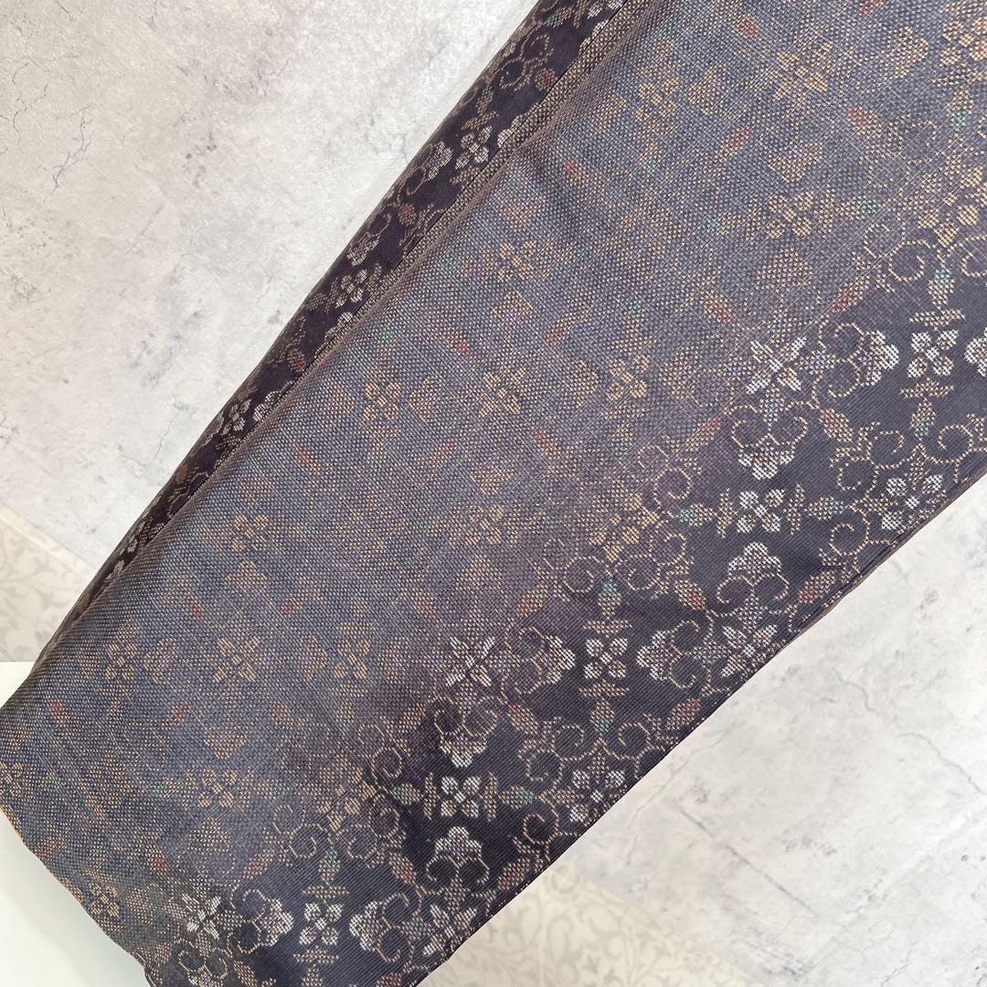 大島紬　小紋　フルセット　着物　正絹　泥染め　パールトーン加工　かっこいい