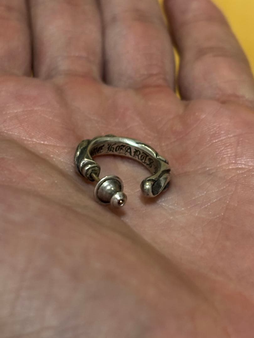 CHROME HEARTS クロムハーツ シルバー フープピアス 正規品