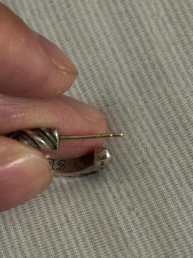 CHROME HEARTS クロムハーツ シルバー フープピアス 正規品