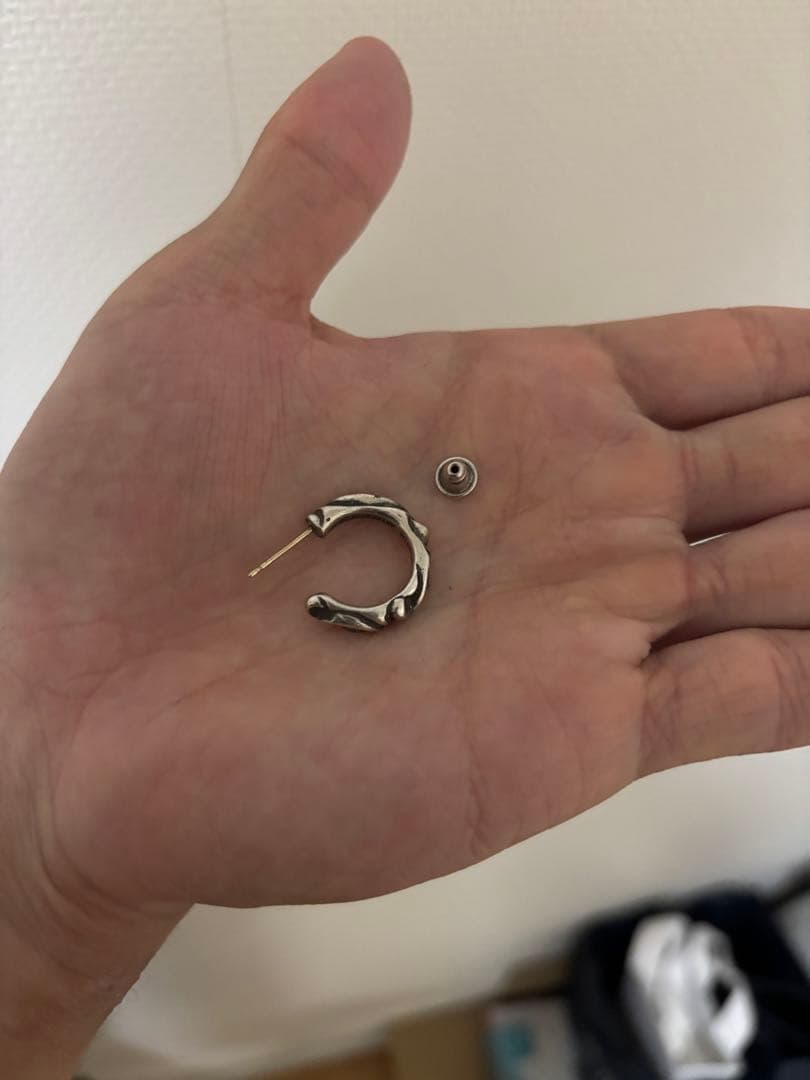 CHROME HEARTS クロムハーツ シルバー フープピアス 正規品