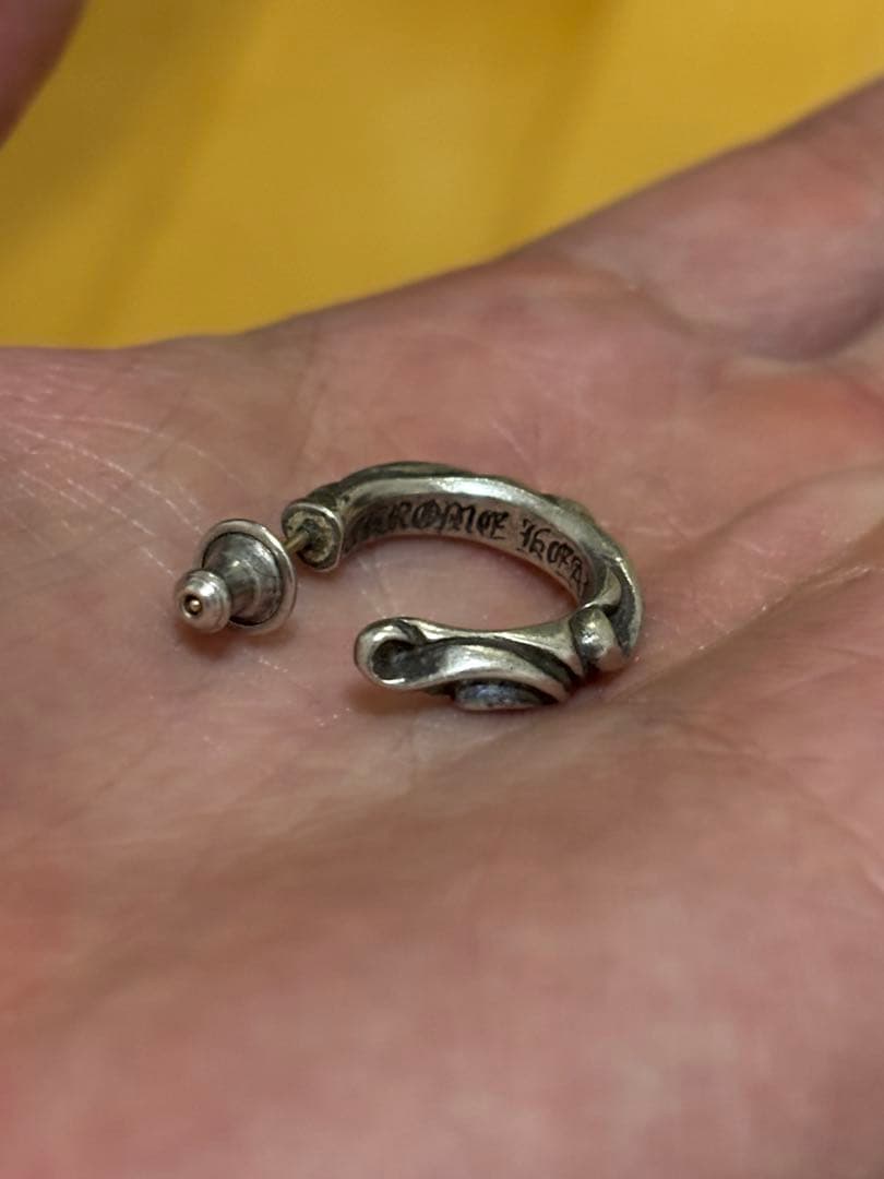 CHROME HEARTS クロムハーツ シルバー フープピアス 正規品