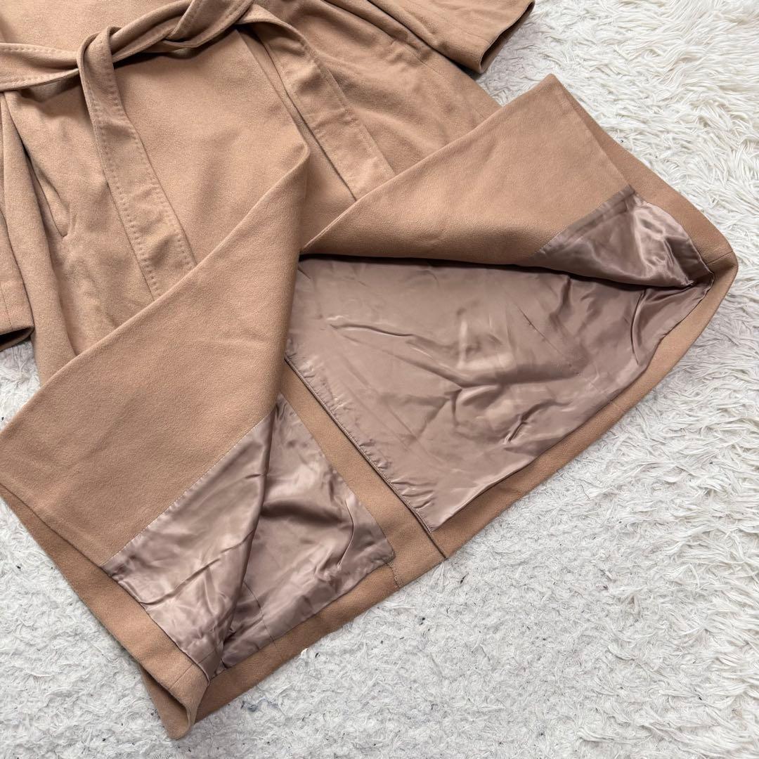 極美品カシミヤ100% stola. ベルテッドコート　女優襟　イタリア製