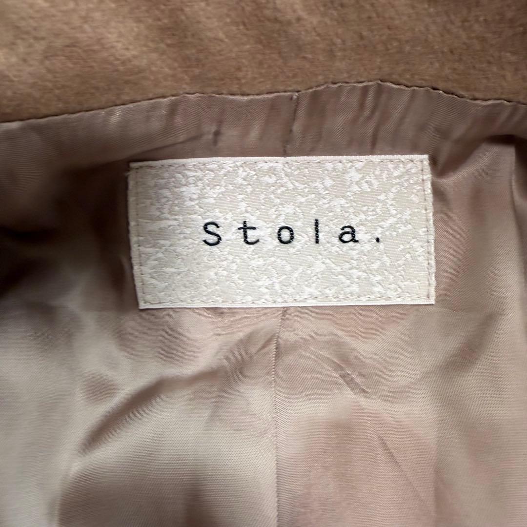 極美品カシミヤ100% stola. ベルテッドコート　女優襟　イタリア製