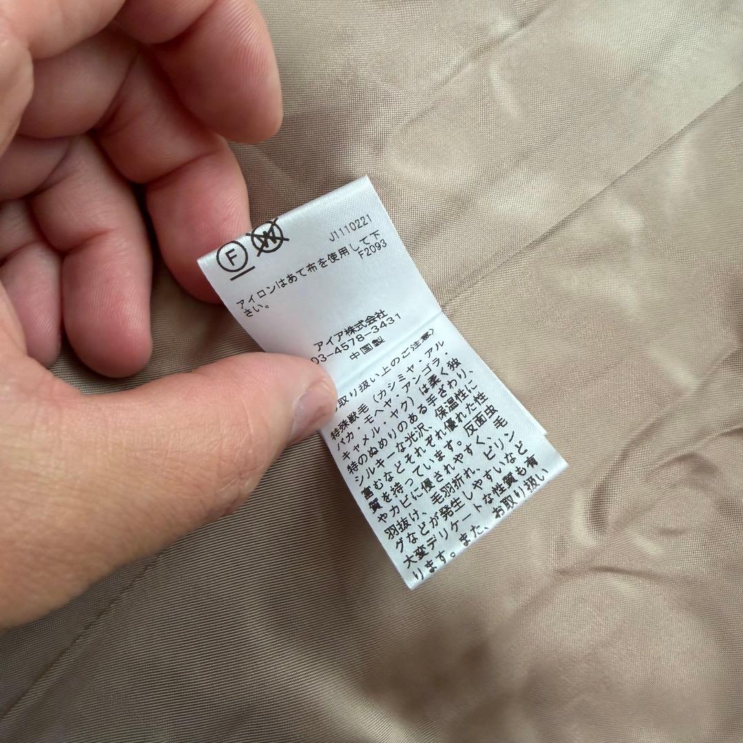 極美品カシミヤ100% stola. ベルテッドコート　女優襟　イタリア製