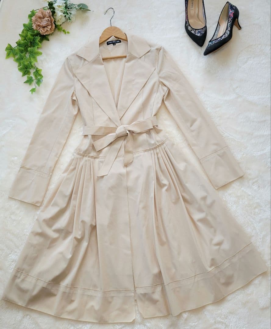 FOXEY　NEW YORK　フォクシー　ロング　コート　ドレスコート　ベージュ