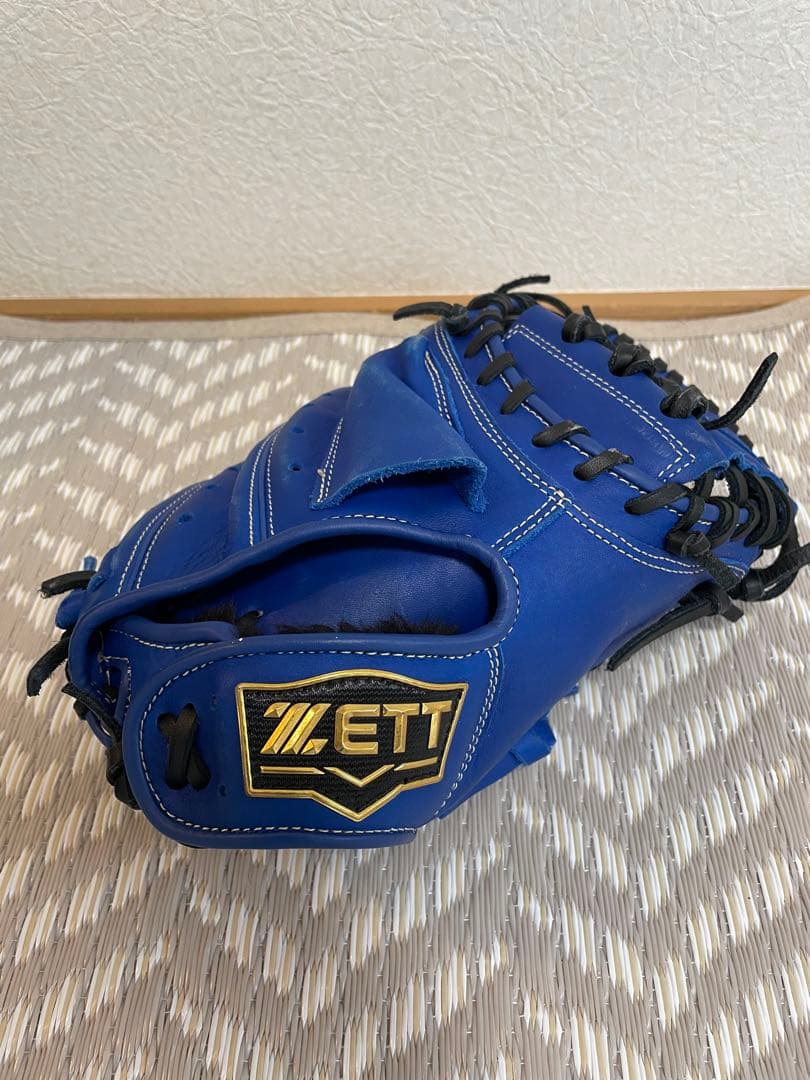 ZETT GROUND HERO 軟式グローブ 青 キャッチャーミッド