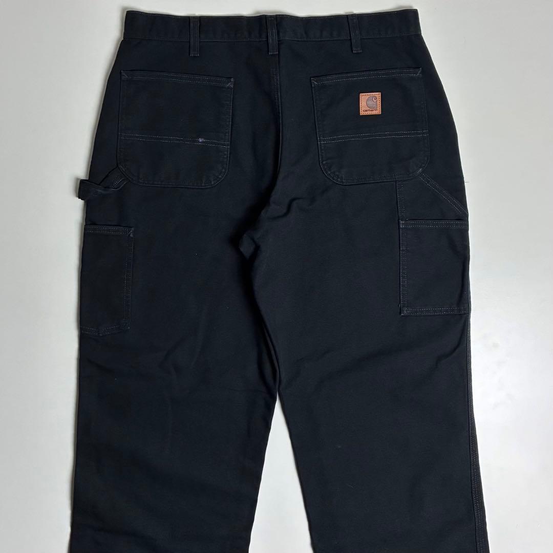 【美品】カーハート/B11/ウォッシュドコットンダックペインターパンツ/ブラック