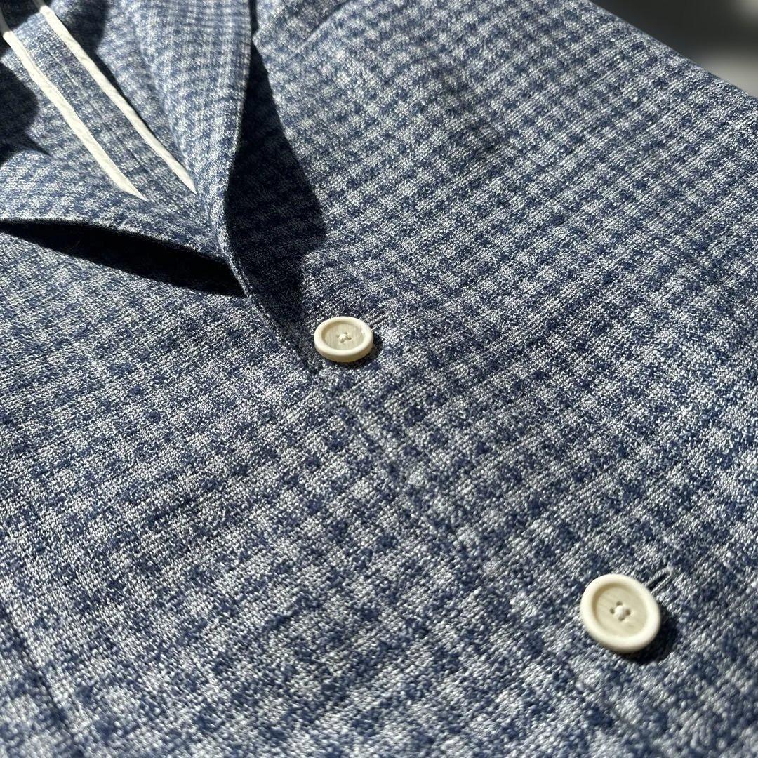 【極美品】LARDINI ラルディーニ リネンウール チェックジャケット 46