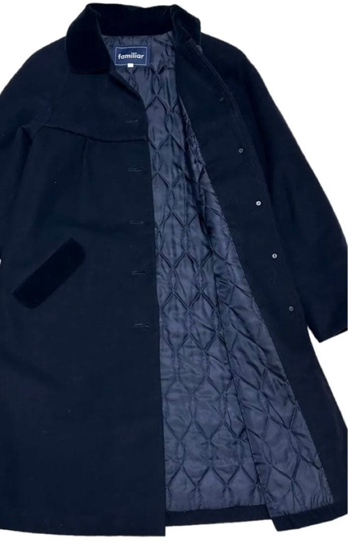 【HERMES 様】familiar ロングコート 140 ネイビー フォーマル