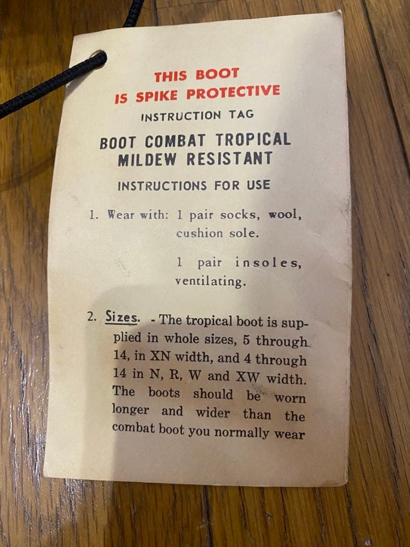 実物　米軍　ベトナム戦争　ジャングルブーツ　デッドストック　9N 27cm