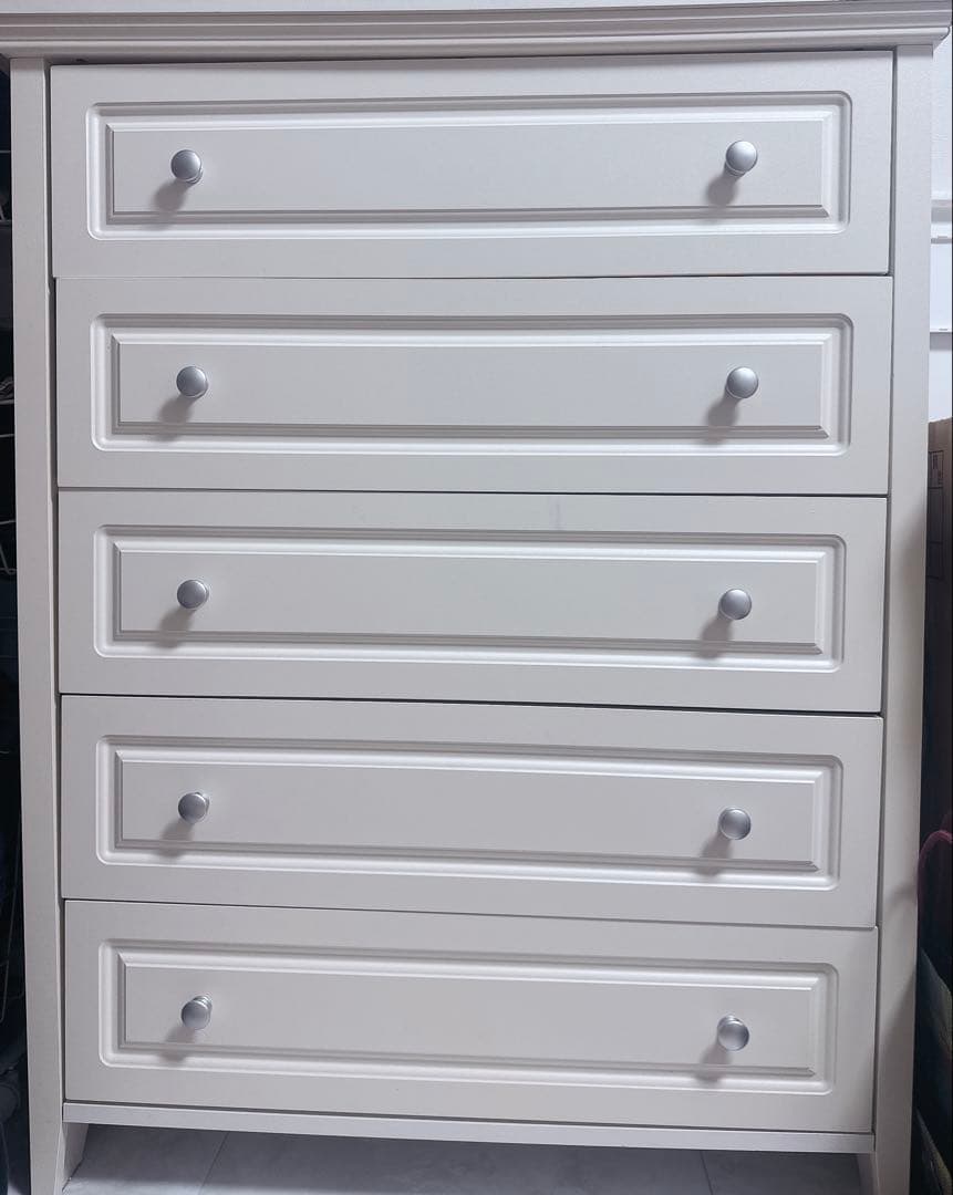 【掲載終了予定最終値下げ】ニトリ　ホワイトチェスト キャセイ5段