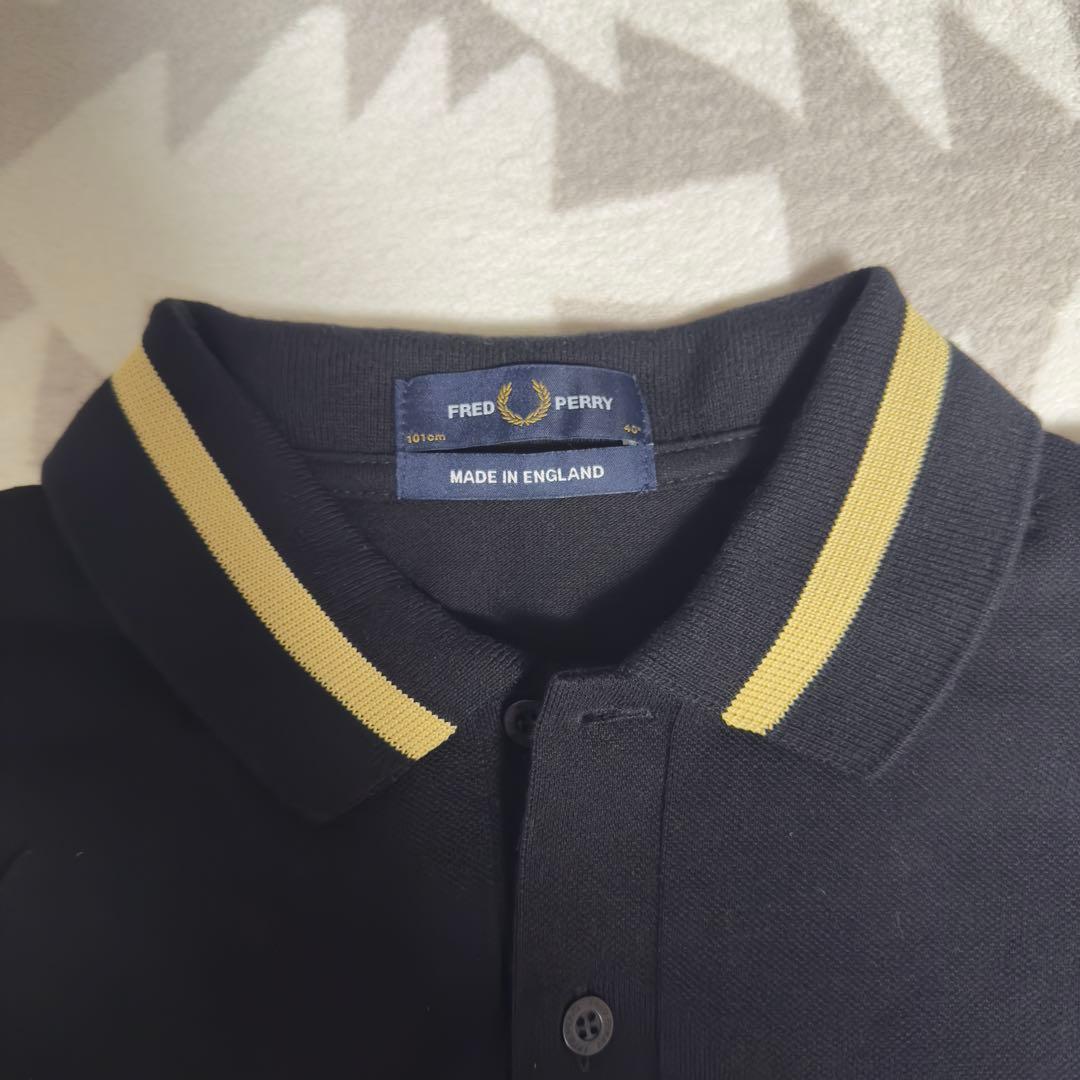 【極美品】FRED PERRY ポロシャツ ブラック&ゴールド