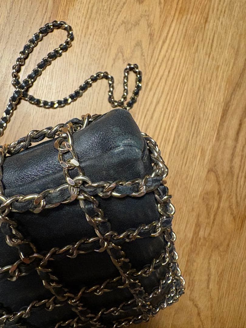 最終大幅値下げ！激レア⭐︎CHANEL ブラック レザー チェーンショルダーバッグ