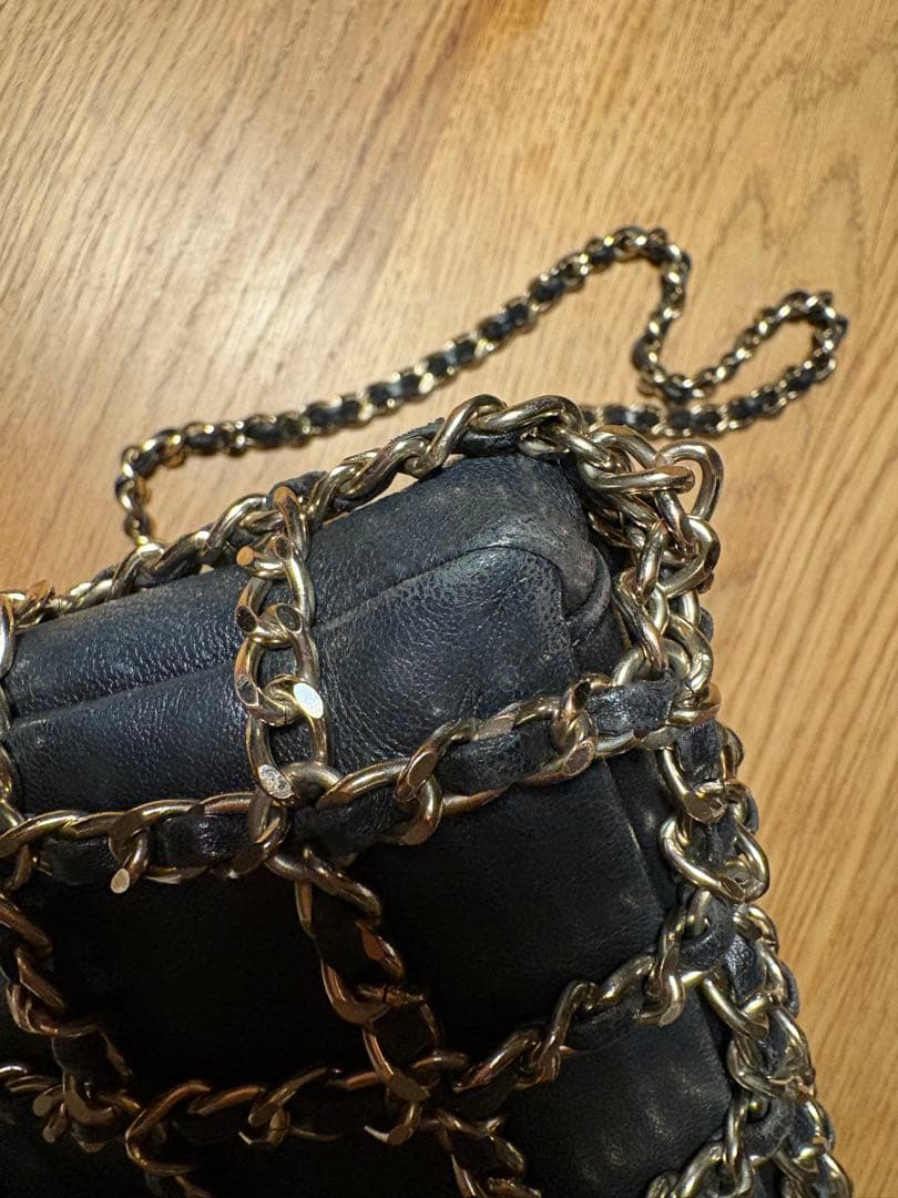 最終大幅値下げ！激レア⭐︎CHANEL ブラック レザー チェーンショルダーバッグ