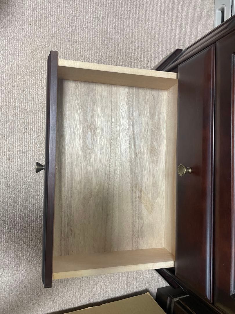 三陽家具工業 アコードM72 ガラスキャビネット 照明付　飾り棚　ミラー付