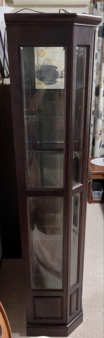 三陽家具工業 アコードM72 ガラスキャビネット 照明付　飾り棚　ミラー付