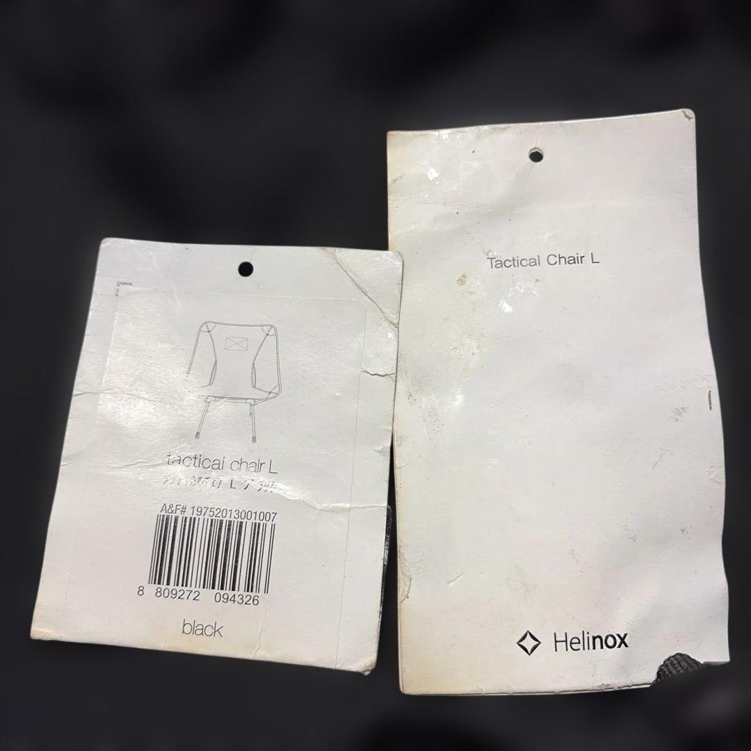 値下げ　ヘリノックス　タクティカルチェア　 L ブラック　チェアアンカー付き