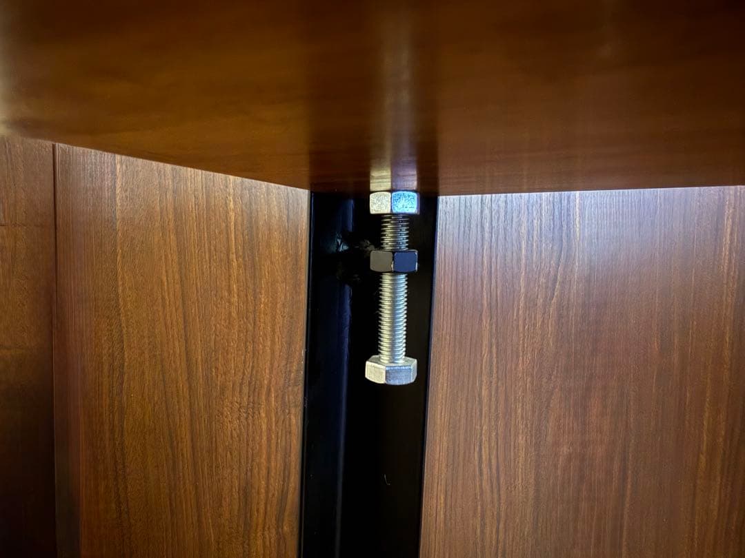 アイアン脚ウッドサイドテーブル　無垢材