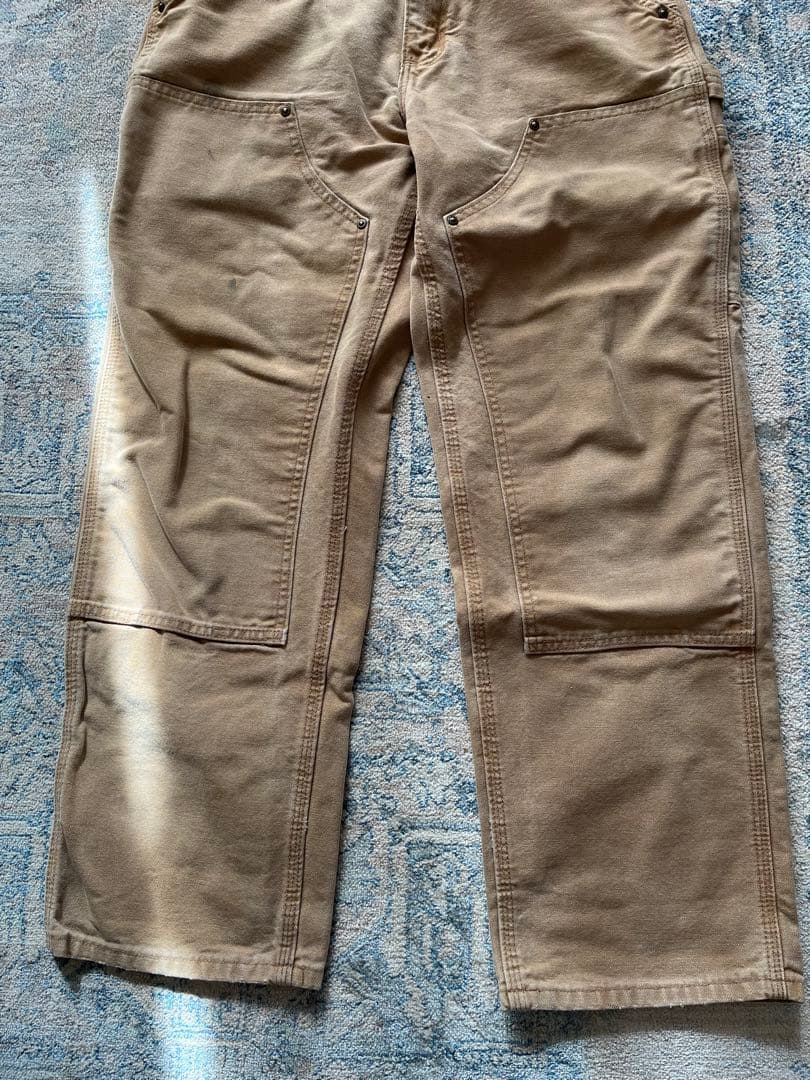 【美品】carhartt ダブルニー W30 L30ブラウン