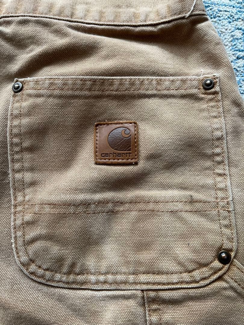 【美品】carhartt ダブルニー W30 L30ブラウン