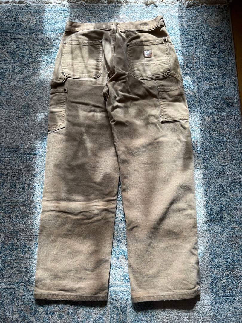 【美品】carhartt ダブルニー W30 L30ブラウン