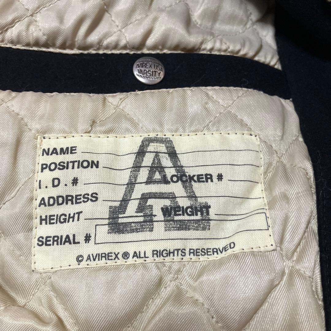 AVIREX スタジャン L ネイビー/アイボリー