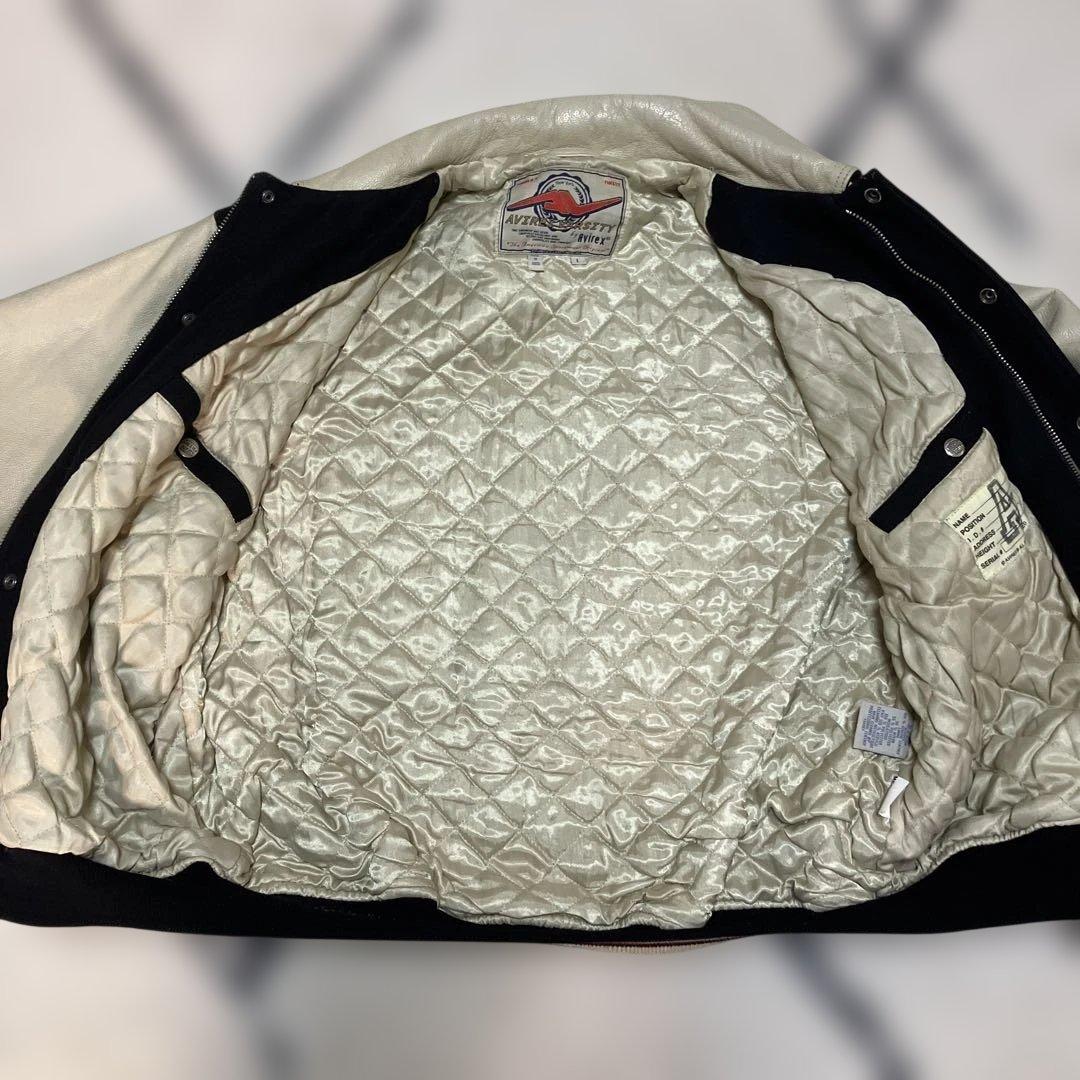 AVIREX スタジャン L ネイビー/アイボリー