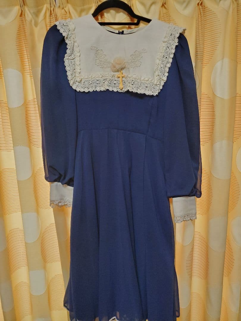 pray for flowers ワンピース　ネイビー　アリパイ　A/P