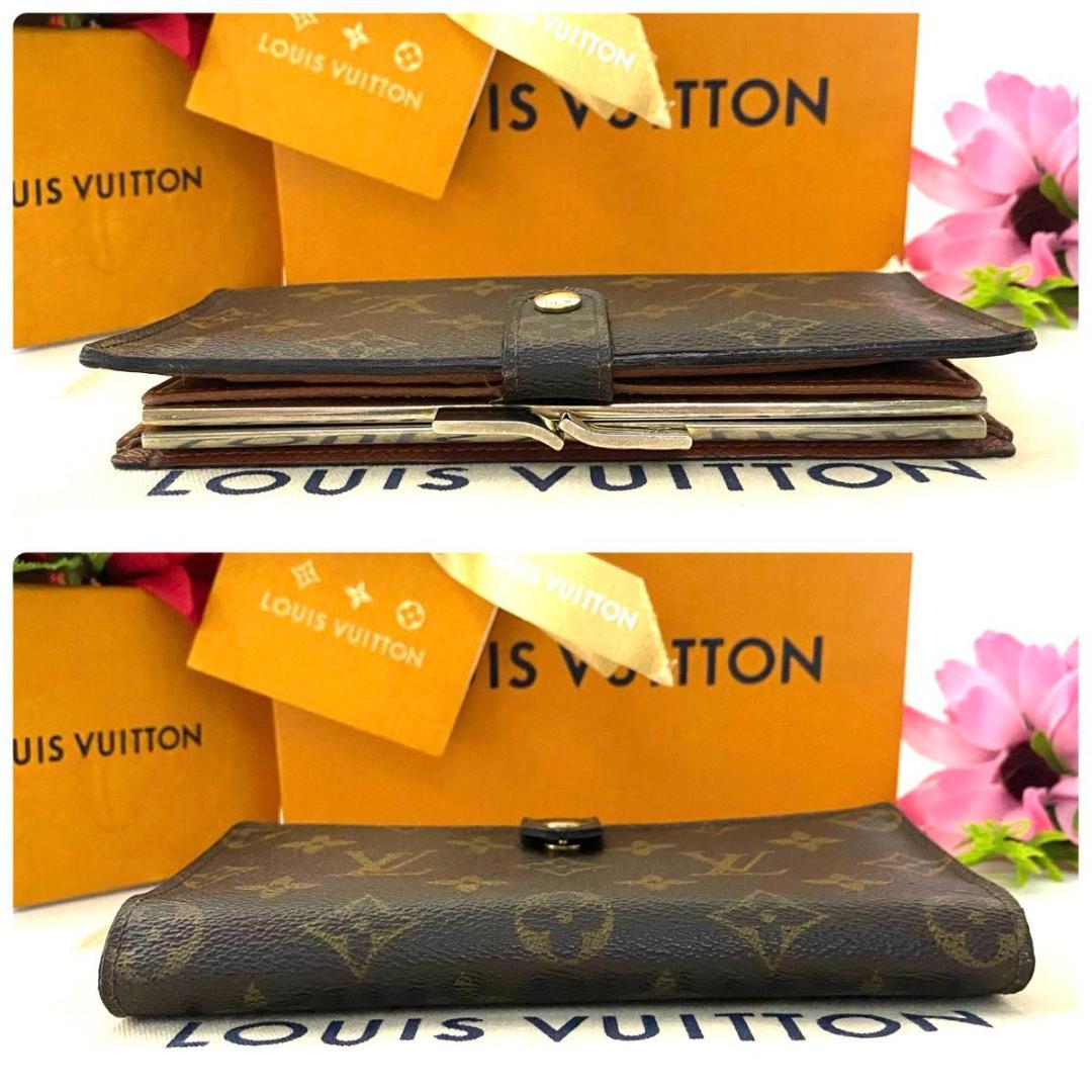 ルイ ヴィトン◎モノグラム コンチネンタル がま口 長財布 ブラウン 茶色