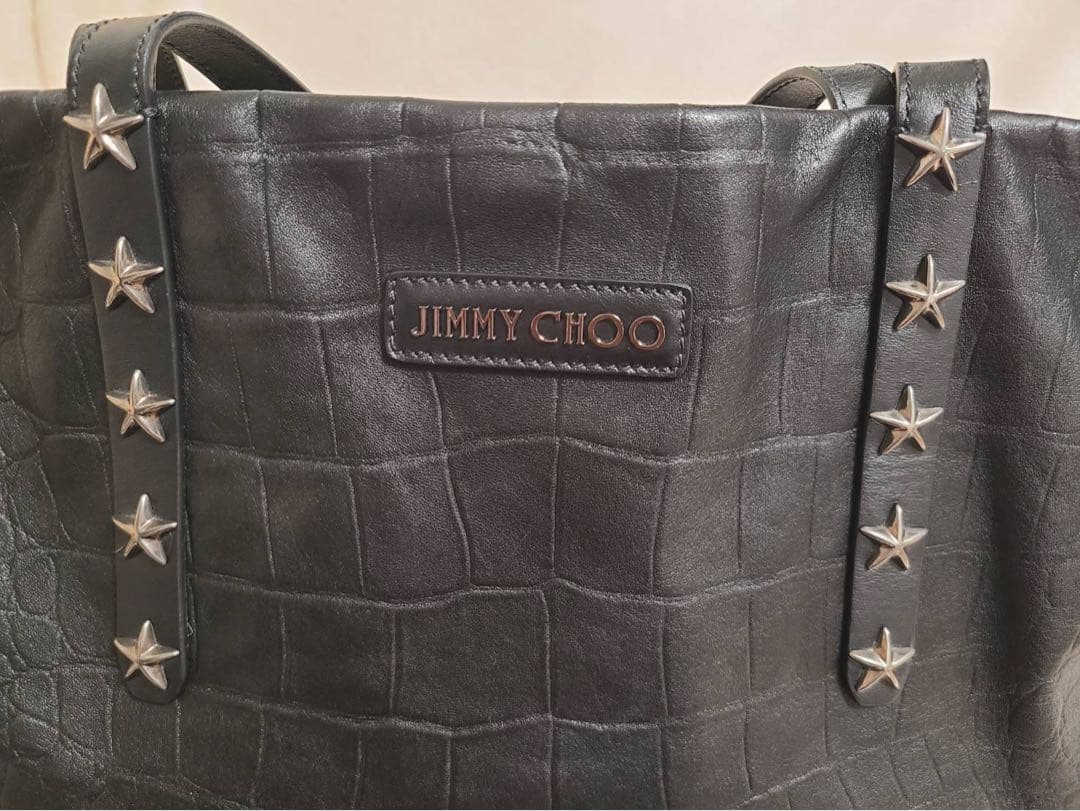 【希少入手困難】JIMMY CHOO 本革クロコ型押し　トートバック