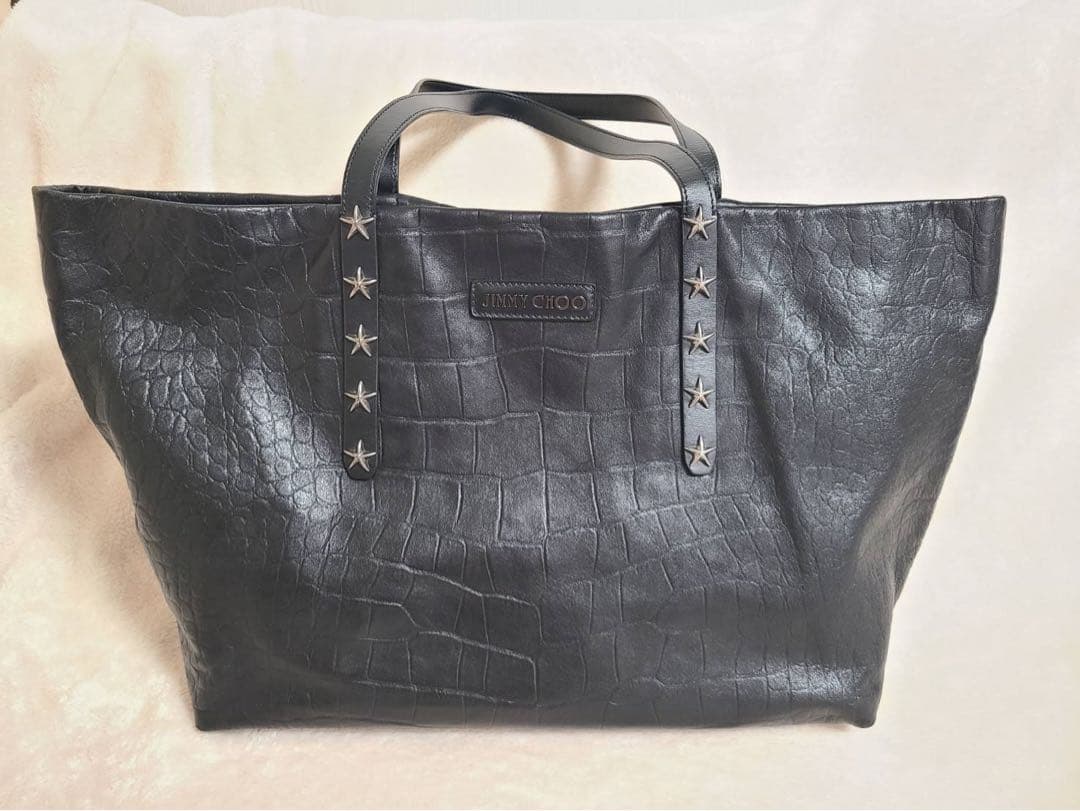 【希少入手困難】JIMMY CHOO 本革クロコ型押し　トートバック
