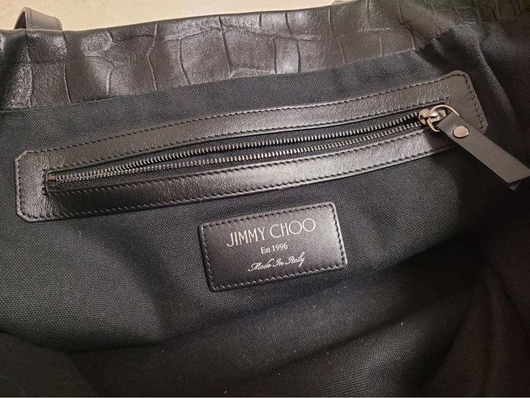 【希少入手困難】JIMMY CHOO 本革クロコ型押し　トートバック