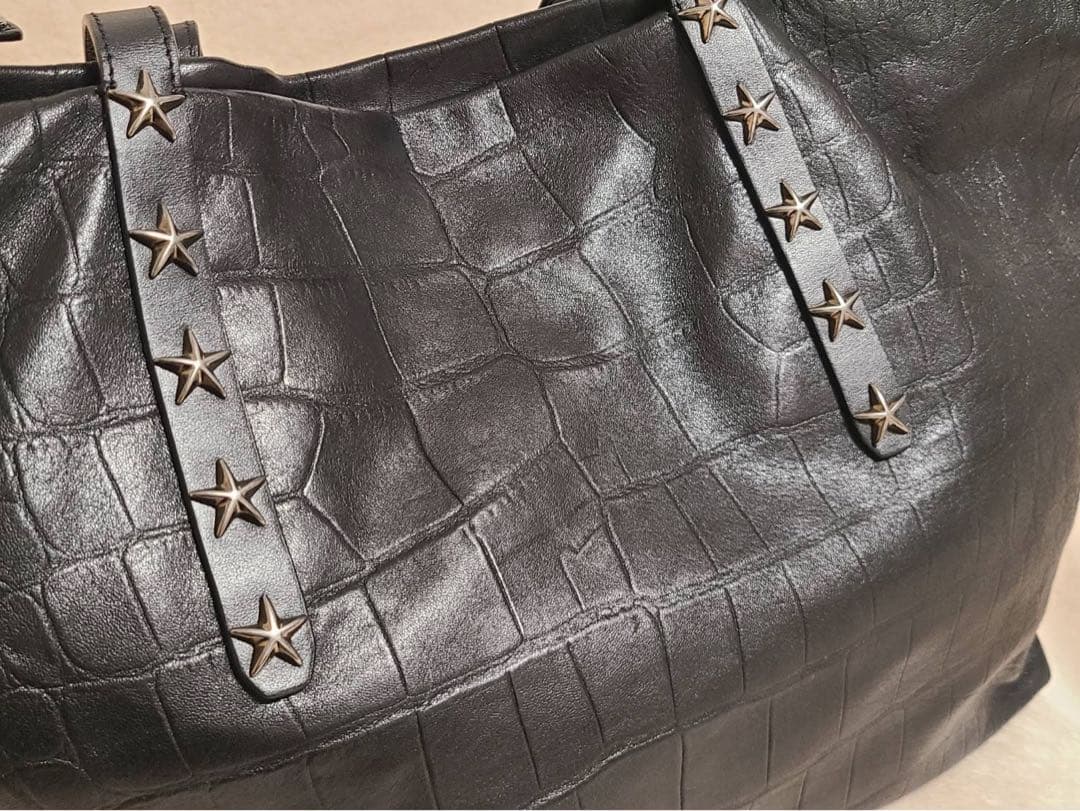【希少入手困難】JIMMY CHOO 本革クロコ型押し　トートバック